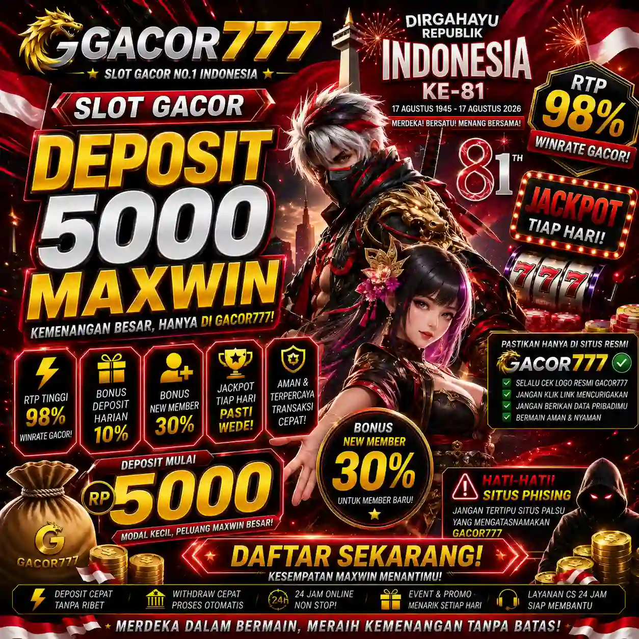 GACOR777: Andalan Link Slot Gacor Hari Ini Jagoan Akses Situs Deposit 5000